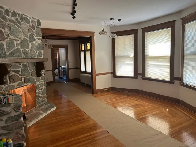 a view of an empty room and window