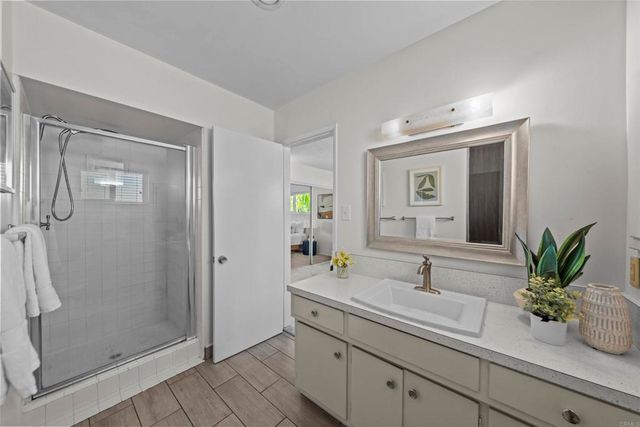 a patio with patio area