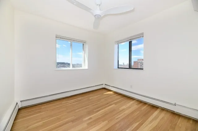 an empty room with a window