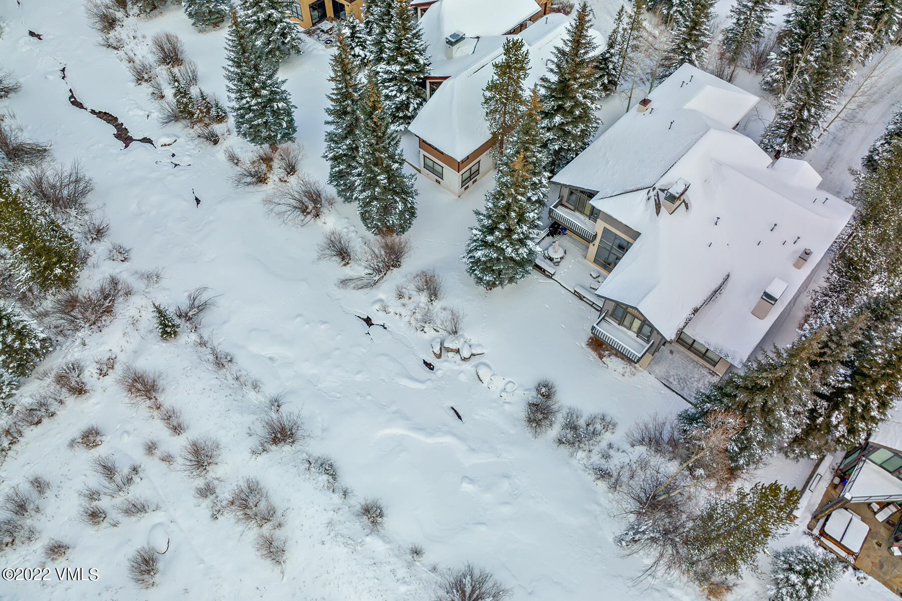 3984 Big Horn Road, Unit A Vail, CO 81657 - Photo 44 of 50 an aerial view of beach with yard
