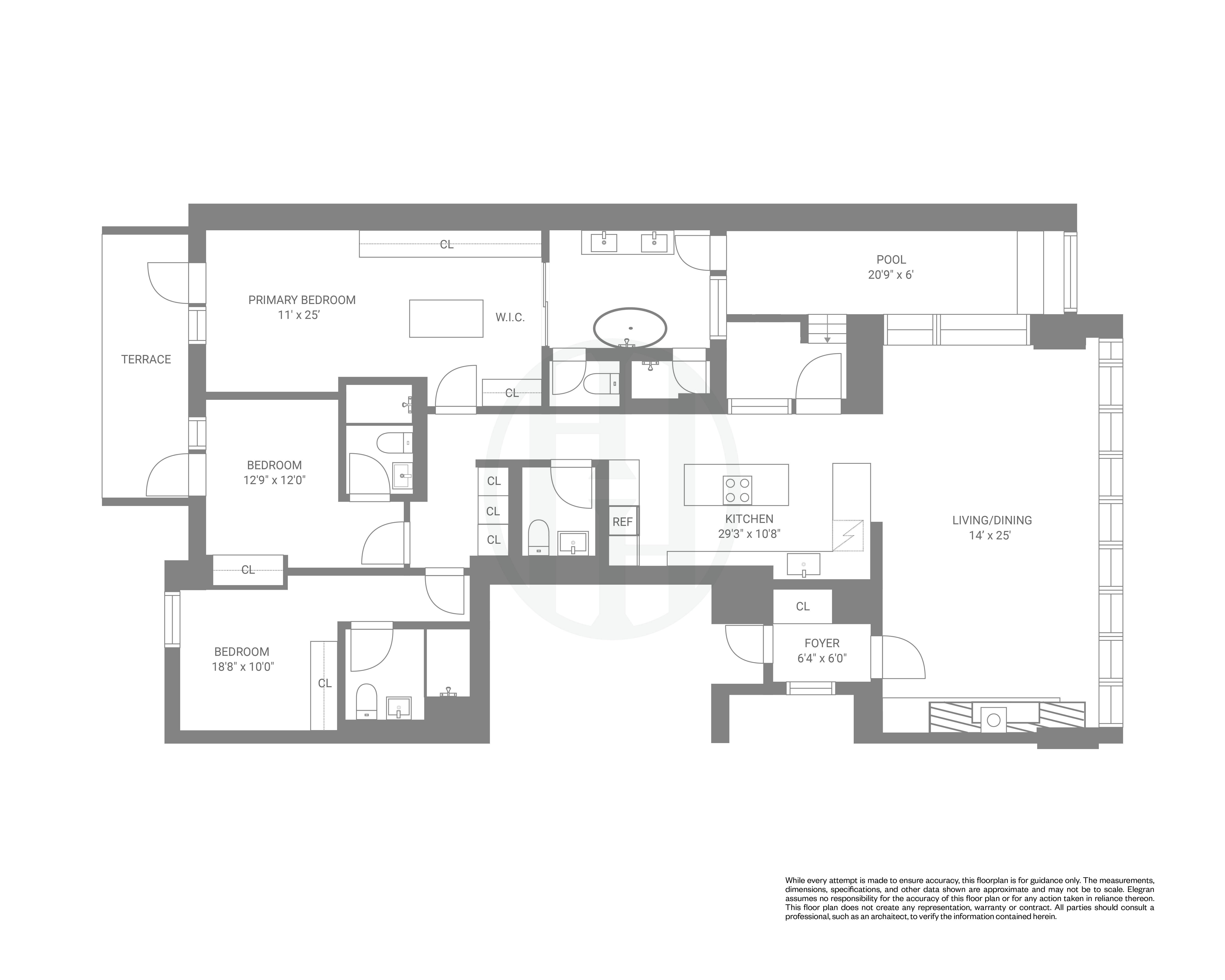 522 West 29th Street, Unit B3 Manhattan, NY 10001 - Photo 19 of 19 a picture of a floor plan