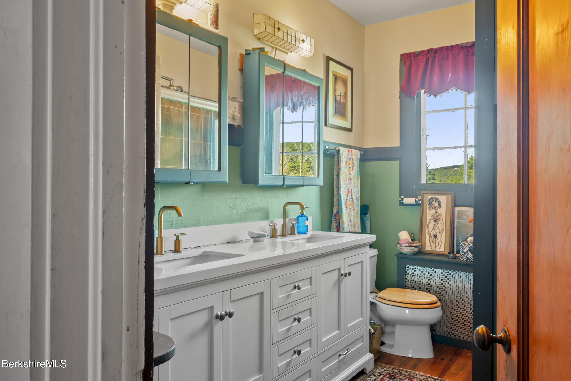 535 Main Road Monterey, MA 01245 - Photo 27 of 45 a bathroom with a toilet a sink and a mirror