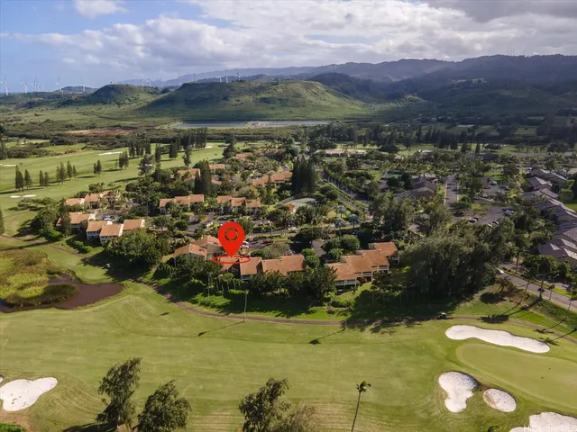 a view of a lake with a mountain in the background