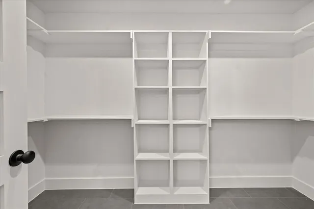 a close up view of a closet