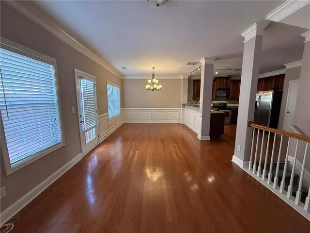 a view of a wooden roof deck