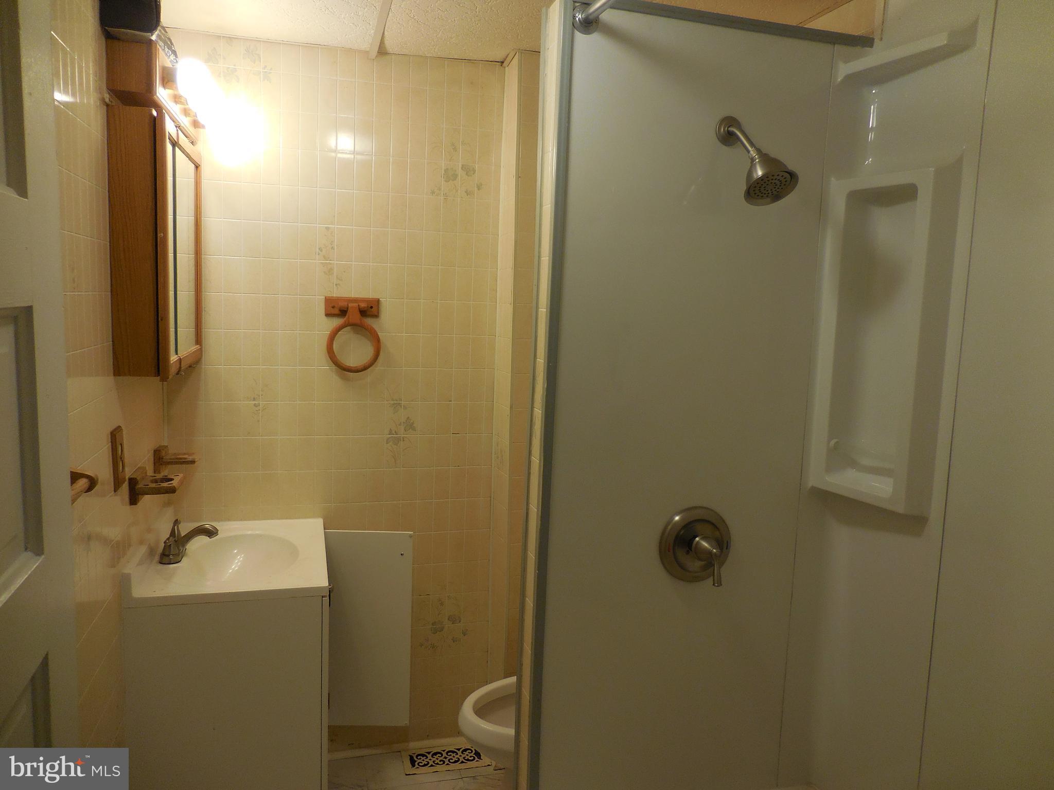 603 East 36th Street Baltimore, MD 21218 - Photo 18 of 29 a bathroom with a sink a toilet and shower