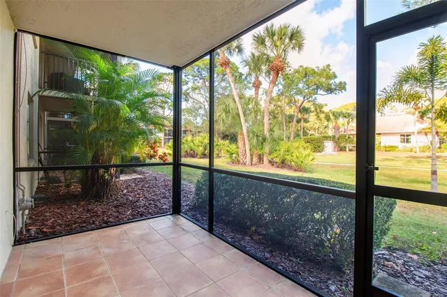 a view of backyard from balcony