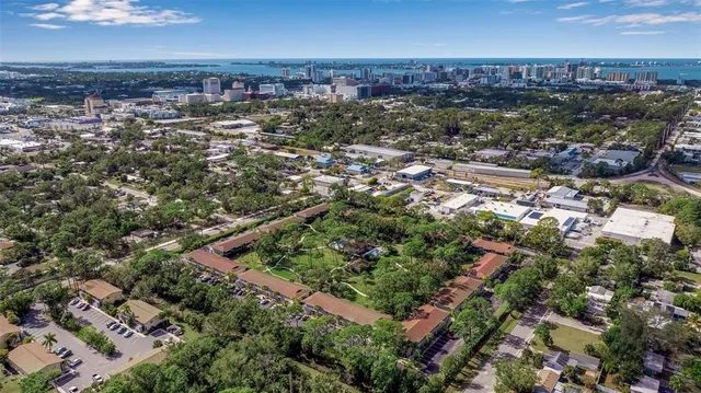 an aerial view of a city