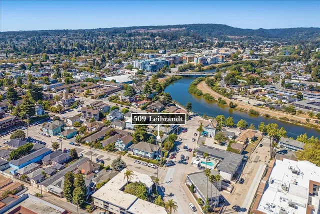 an aerial view of a city