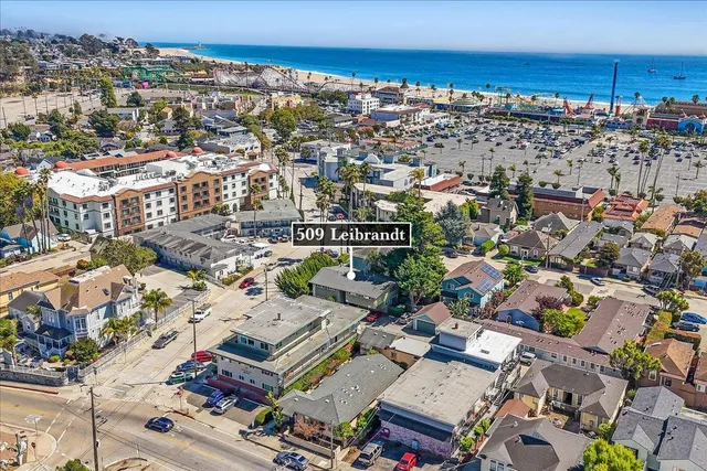 an aerial view of a city