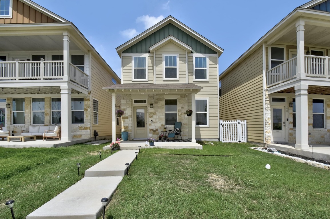 184 Martha Lane Kyle, TX 78640 - Photo 1 of 1 a front view of a house with a yard and porch