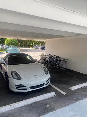 a car parked in garage
