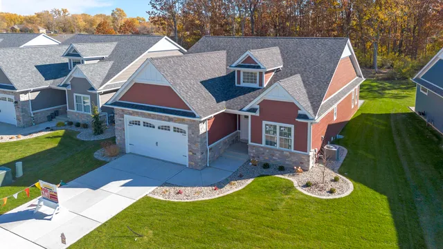 a aerial view of a house