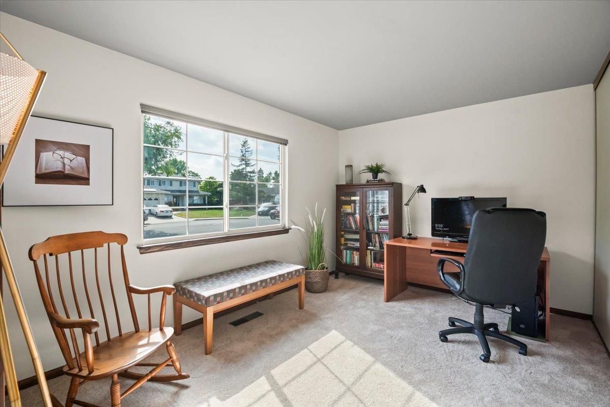 663 Smoke Tree Way Sunnyvale, CA 94086 - Photo 20 of 29 a view of a workspace with furniture and a window