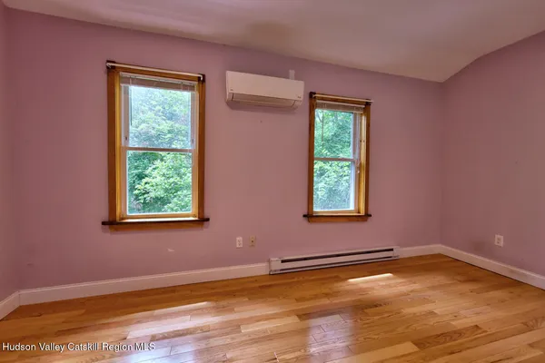 an empty room with a window