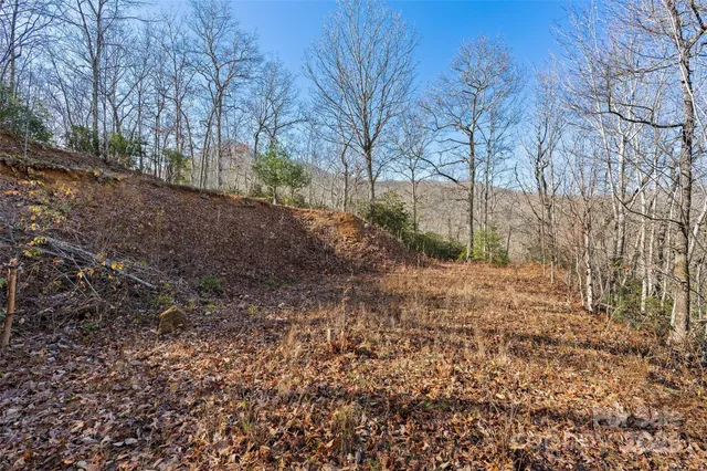 a view of a yard covered with snow