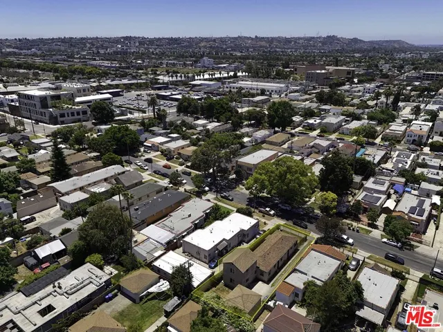 an aerial view of a city