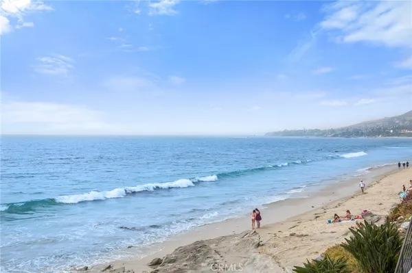 a view of beach and ocean