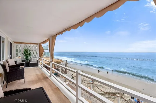 a view of an ocean and beach