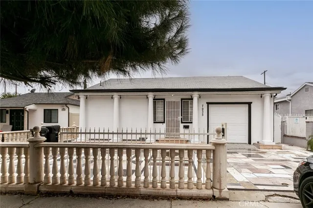 a front view of a house