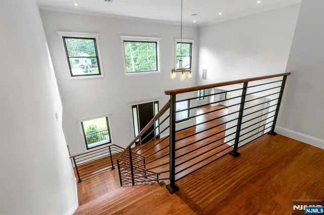 a view of entryway with wooden floor