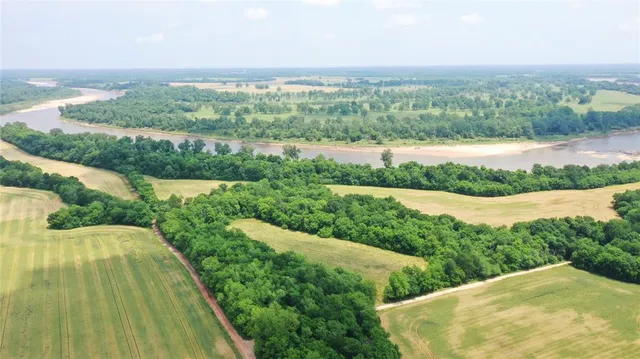 a view of a lake with a city