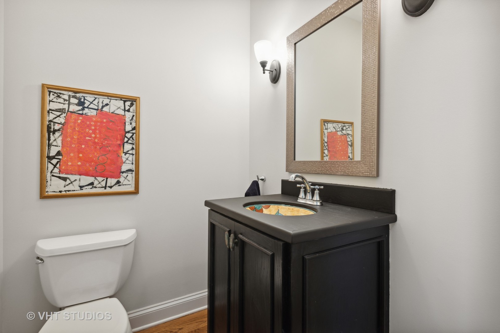 1044 Golf Lane Wheaton, IL 60189 - Photo 23 of 43 a bathroom with a toilet sink and mirror