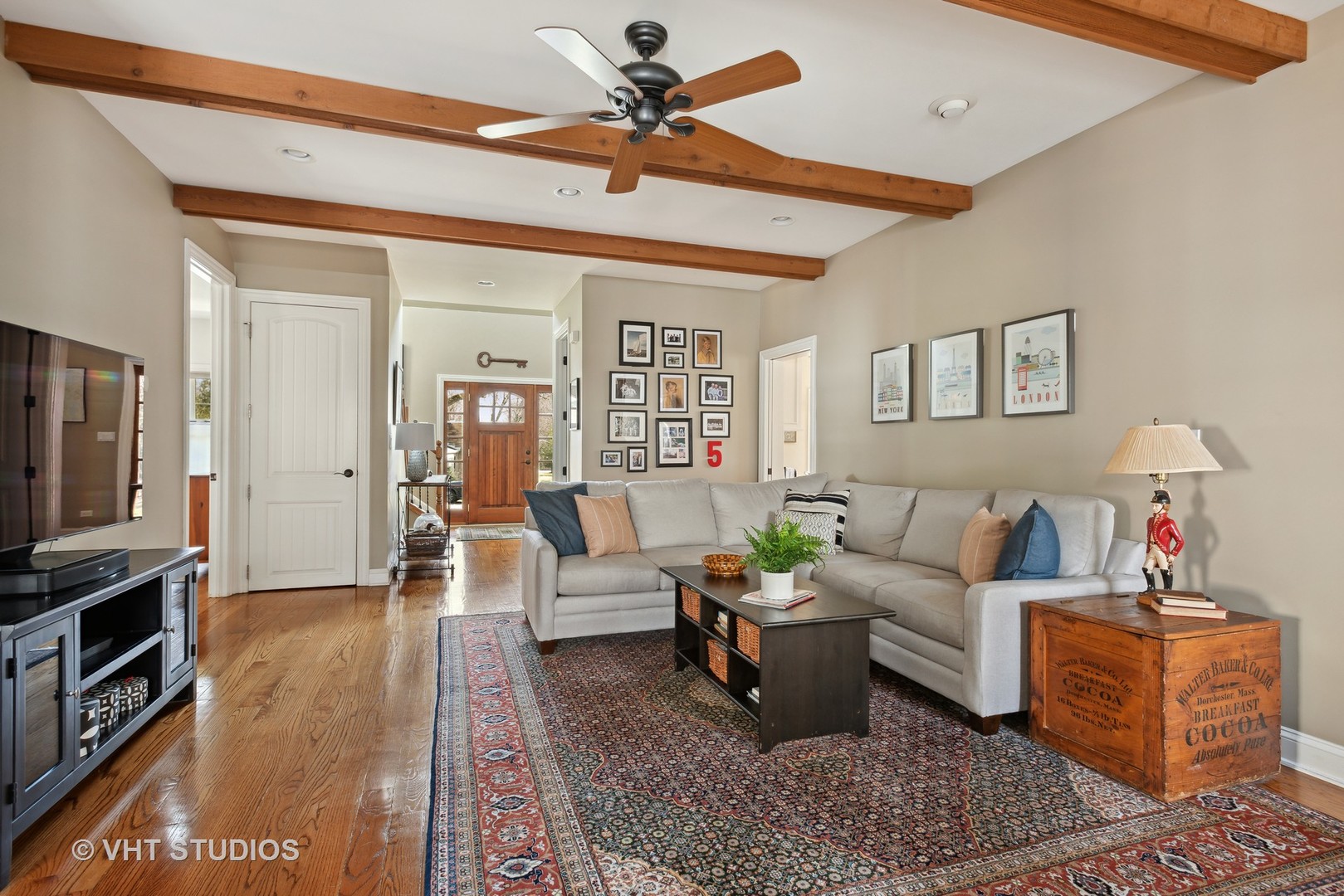 1044 Golf Lane Wheaton, IL 60189 - Photo 7 of 43 a living room with furniture and a flat screen tv