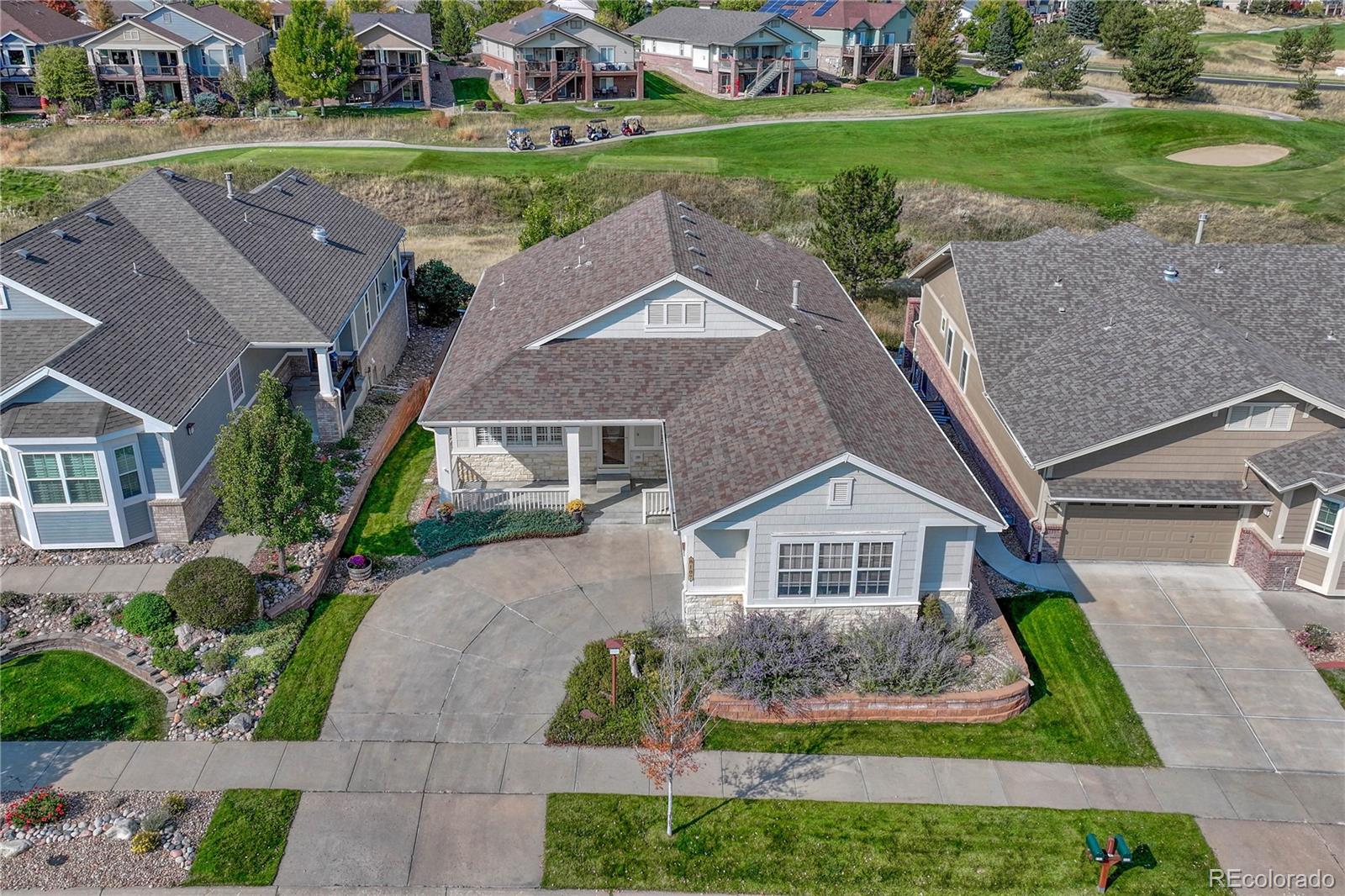 8107 South Catawba Court Aurora, CO 80016 - Photo 41 of 46 an aerial view of a house with a yard