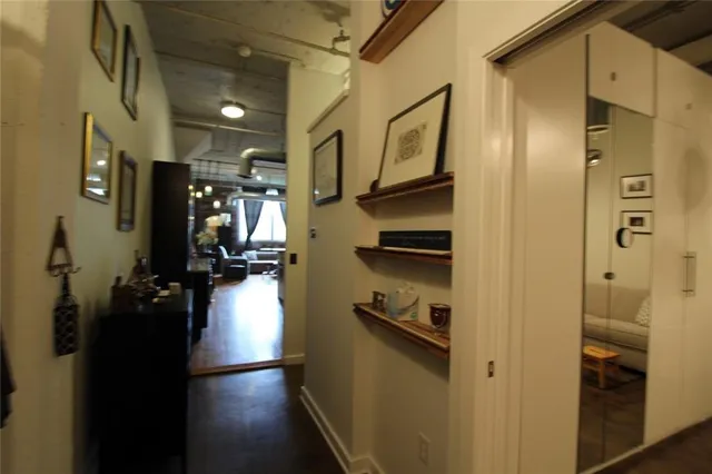 a view of a walk in closet