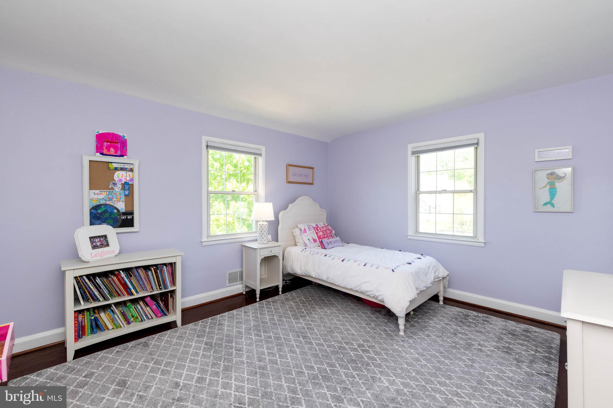 1615 Templeton Road Baltimore, MD 21204 - Photo 22 of 33 Large bedroom # 2 with hardwoods.