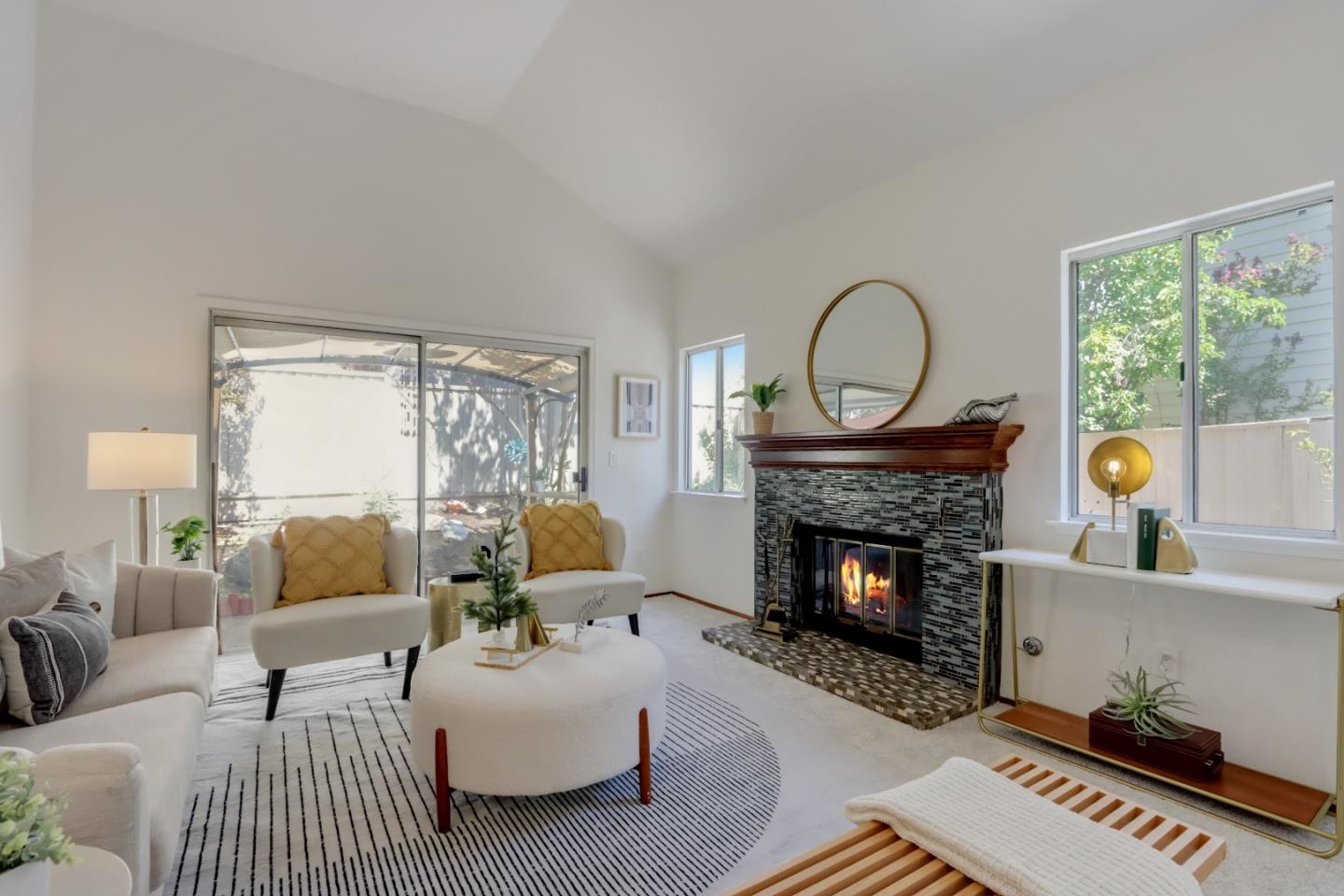 903 Springview Circle San Ramon, CA 94583 - Photo 3 of 41 a living room with furniture and a fireplace