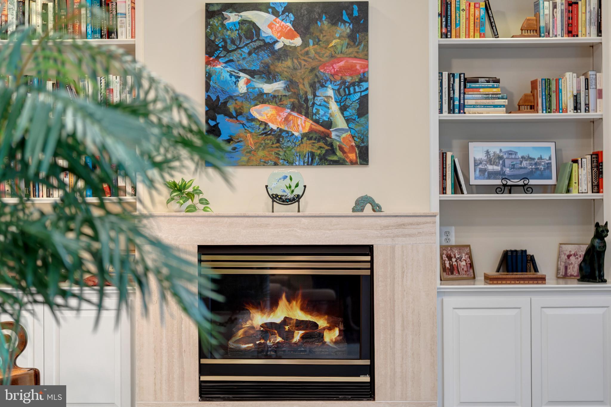 1925 Logan Manor Drive Reston, VA 20190 - Photo 9 of 61 Gas fireplace with gorgeous built-ins surround.