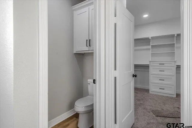 a view of bathroom with toilet