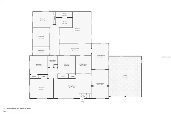 $245,000 | 715 South Seminole Avenue, Fort Meade, FL 33841