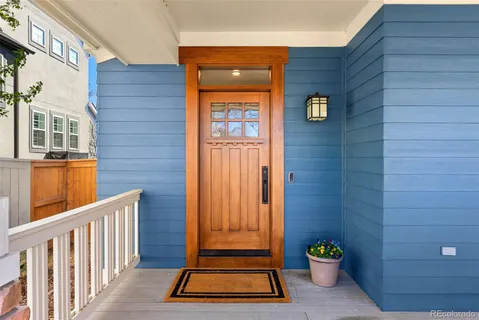 a view of front door of house