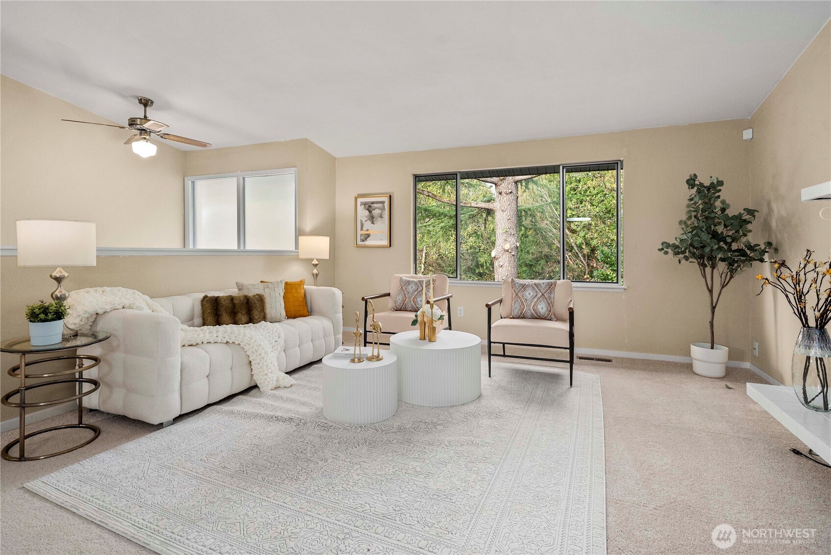 10316 Northeast 202nd Street Bothell, WA 98011 - Photo 6 of 40 a living room with furniture and a large window