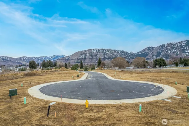 a view of a swimming pool with a yard