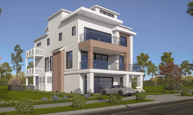 a view of a building with a yard