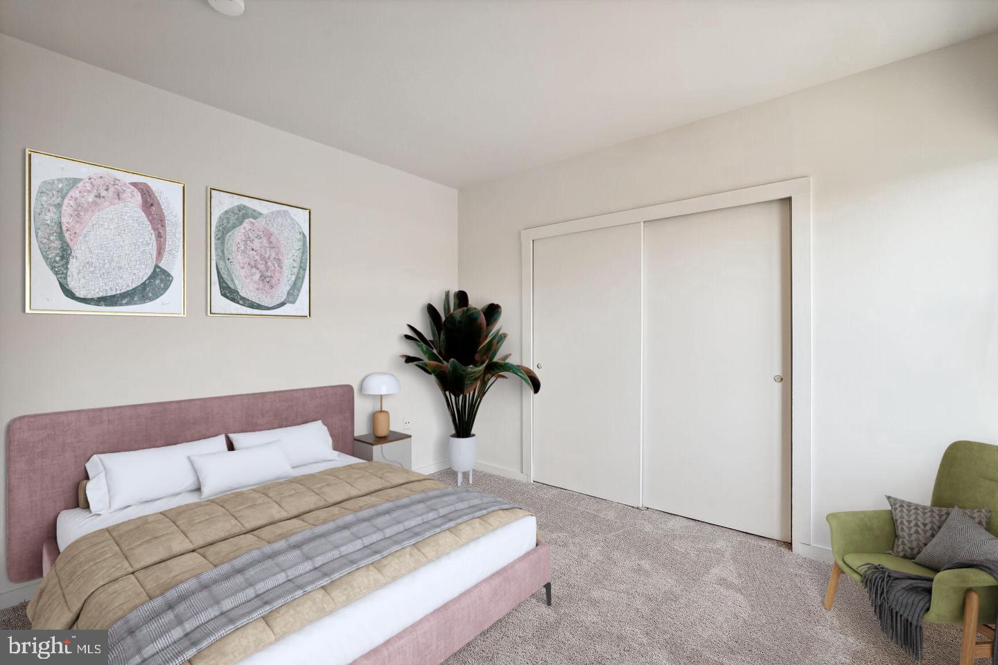 55 M Street Northwest, Unit 406 Washington, DC 20001 - Photo 2 of 23 a bedroom with a bed and a couch