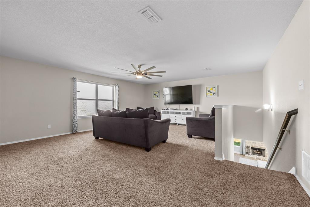 3709 Juniperio Street Denton, TX 76208 - Photo 20 of 31 a living room with furniture and a flat screen tv