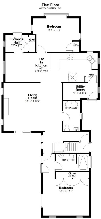 61 Howland Avenue Jamestown, RI 02835 - Photo 29 of 31 Main level floor plan