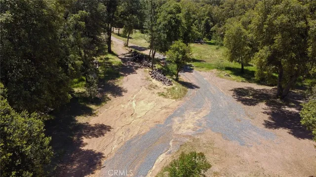 a view of a yard with trees
