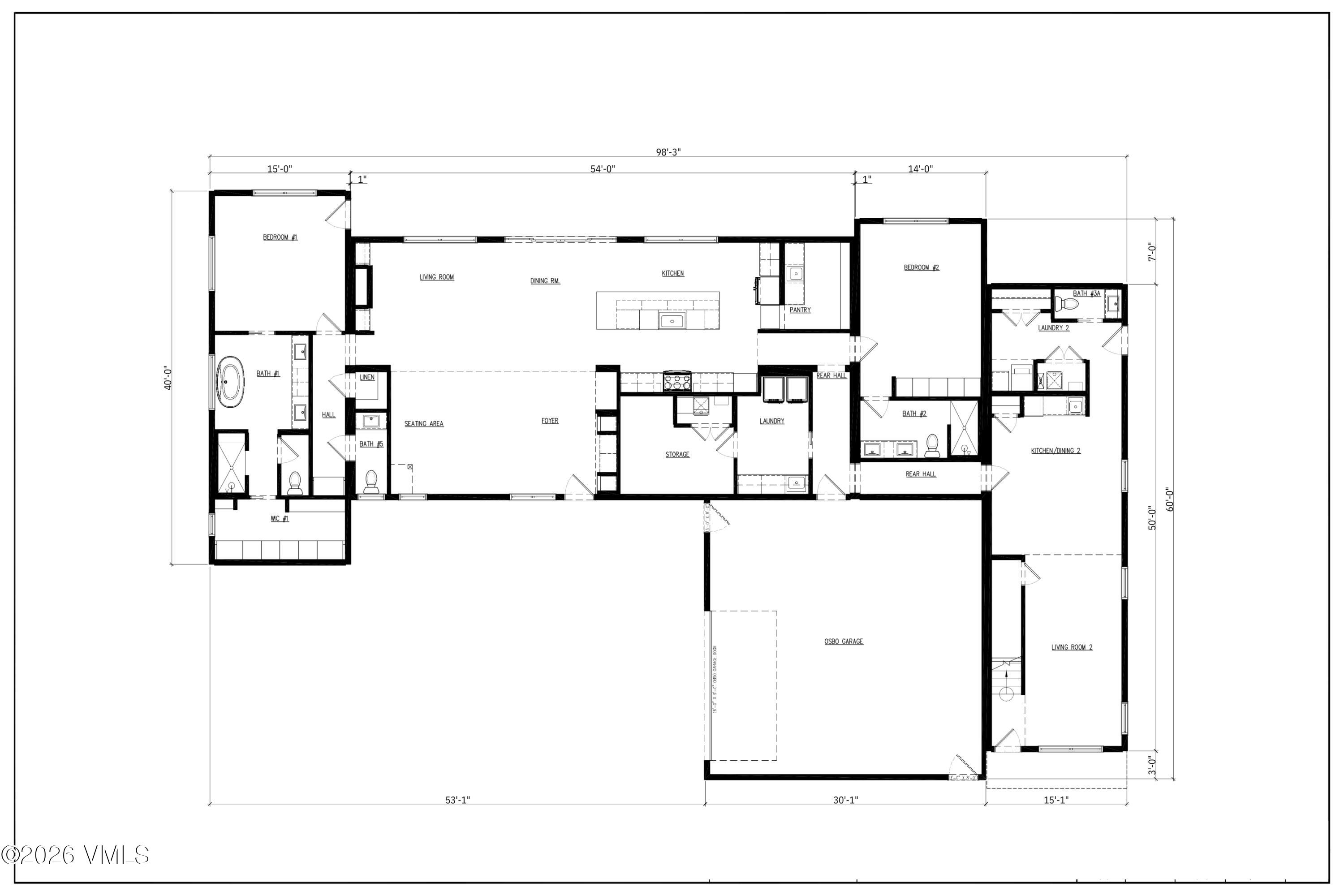 3594 Ski Hill Road Breckenridge, CO 80424 - Photo 4 of 5 Main Level Blackline Plan