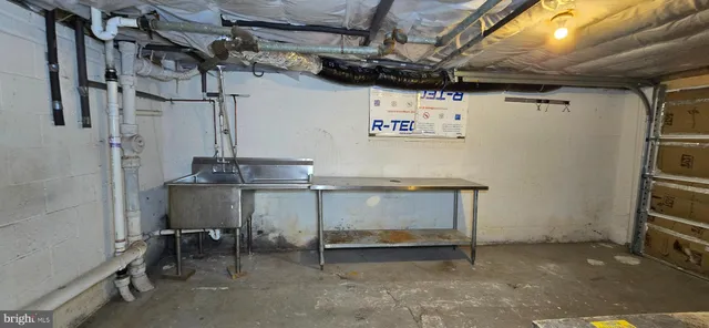 a view of storage and utility room