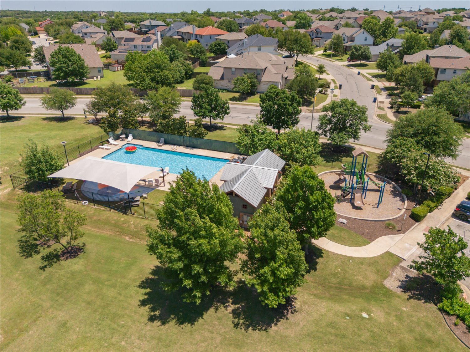 717 Kaluga Trail Leander, TX 78641 - Photo 40 of 40 an aerial view of a house