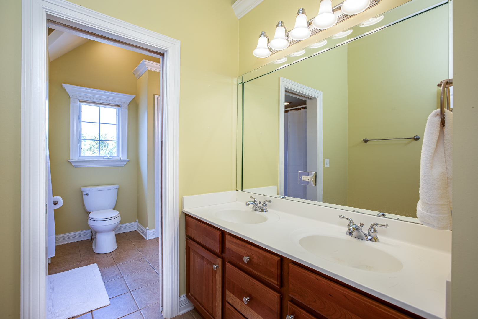 3976 Bluejay Lane Naperville, IL 60564 - Photo 19 of 34 a bathroom with a sink a toilet and a mirror