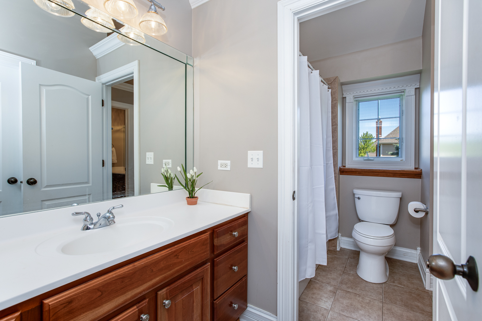 3976 Bluejay Lane Naperville, IL 60564 - Photo 22 of 34 a bathroom with a granite countertop sink toilet and shower