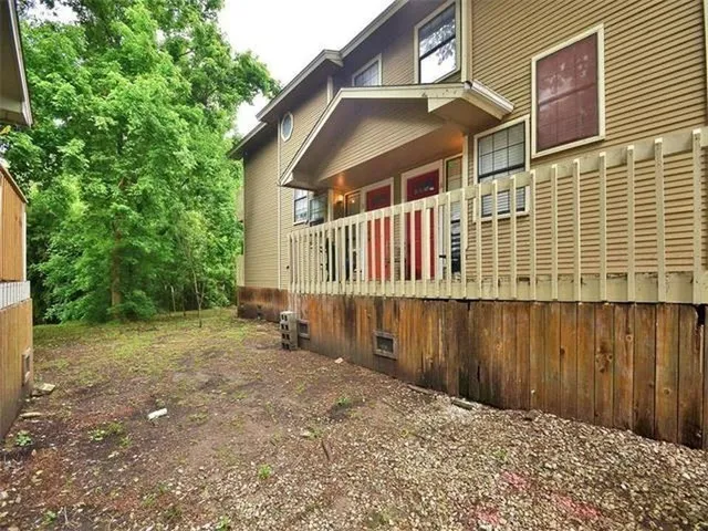 a backyard of a house