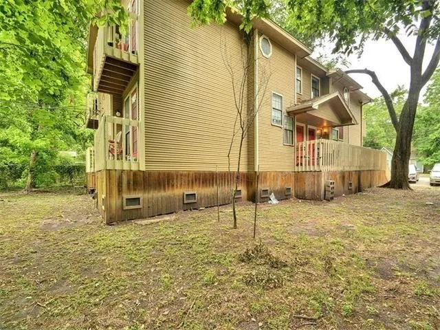 a backyard of a house